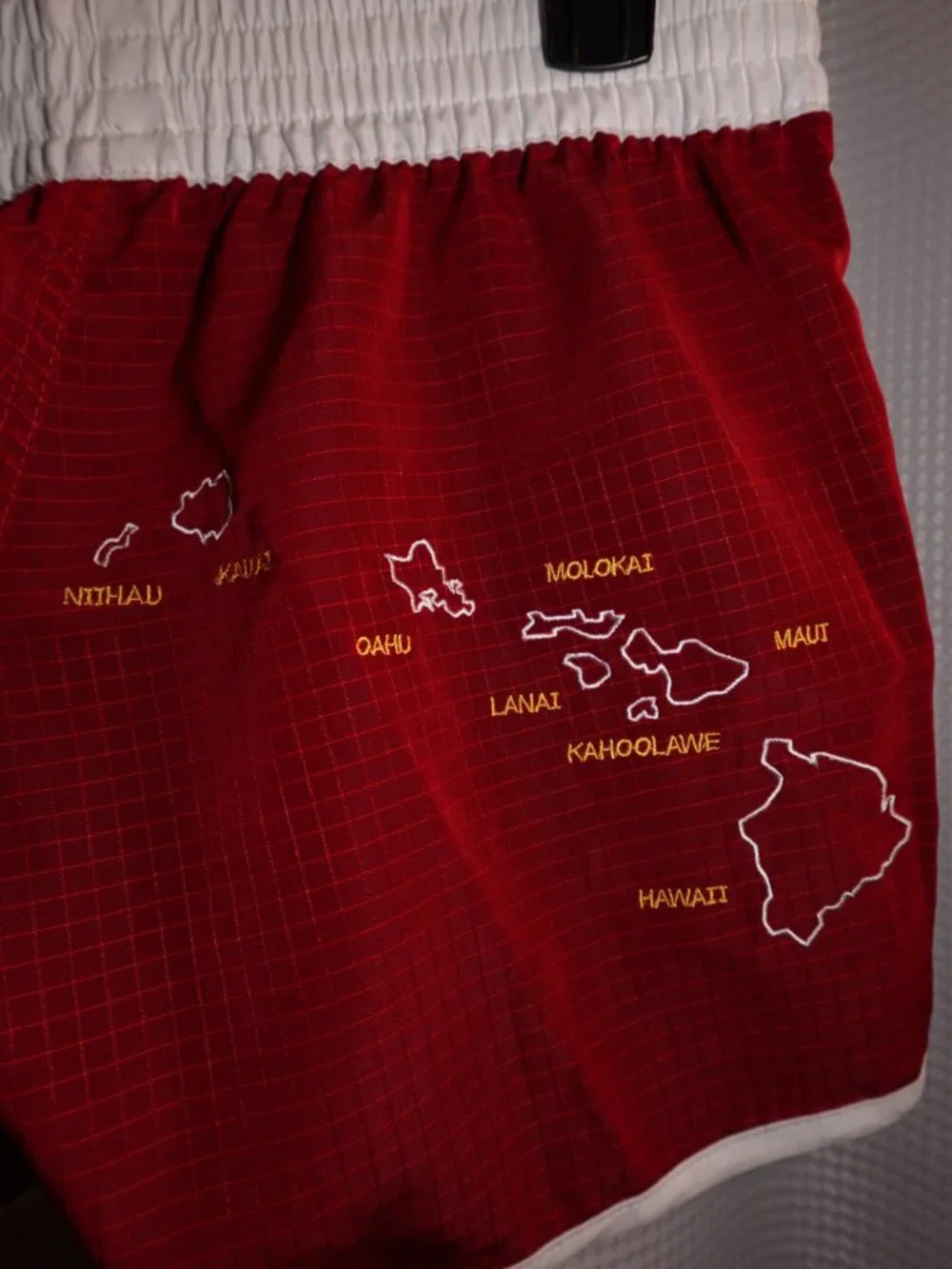 Red Hawaii Shorts